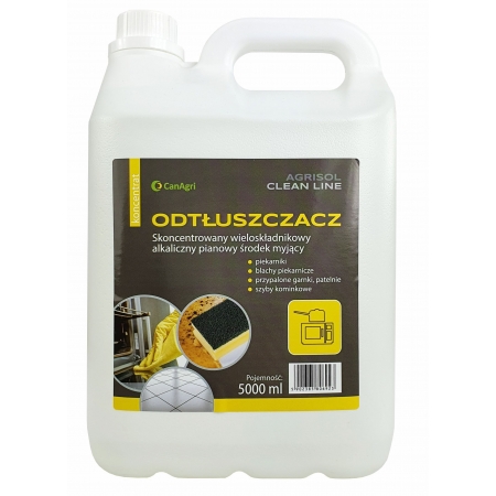 Odtłuszczacz Agrisol Clean Line, koncentrat, 5 l, Can Agri